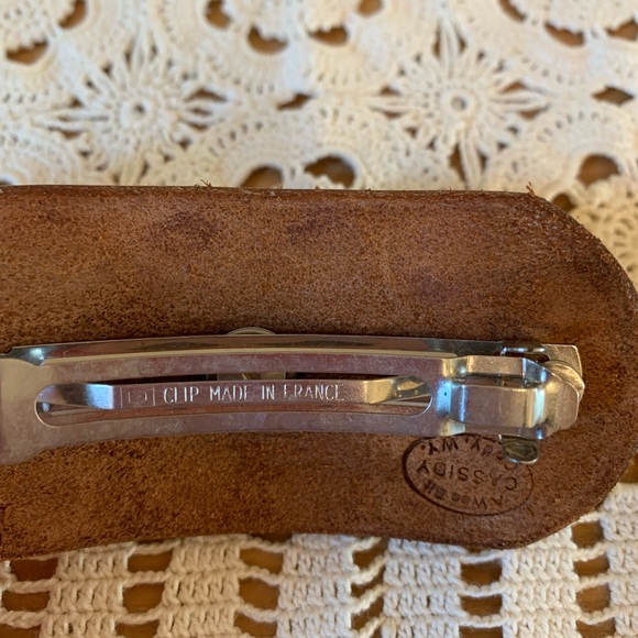 Genuine Leather Western Style Hair Barette-NEW! - Picture 9 of 16